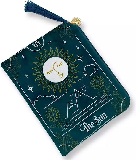 Thēkē Veloudíni Kártes Taráō & Polýtīmous Líthous Sun Tarot Bag