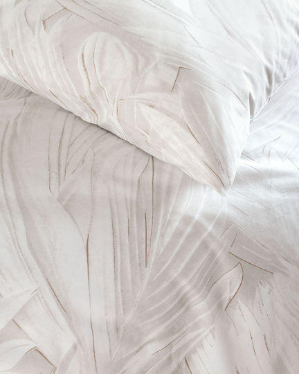 Rythmos Palm Set Coverlet Single Cotton Beige 160x240cm 2pcs