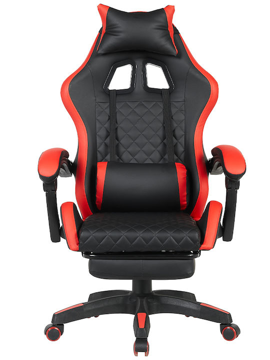 Bakaji 02842865 Gaming Stuhl mit Fußstütze Rot