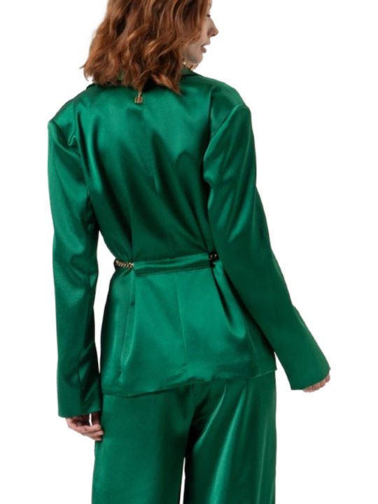 Fracomina Long Women's Blazer Emerald