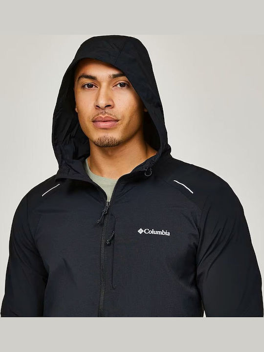 Men's Cardigan with Hood Black