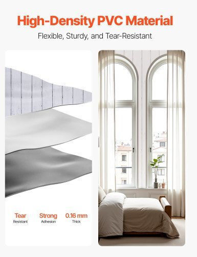Vevor Self-Adhesive Wallpaper 45cm X 12m White Wood Texture Waterproof Bzccbzjkd404rnwrj001v0