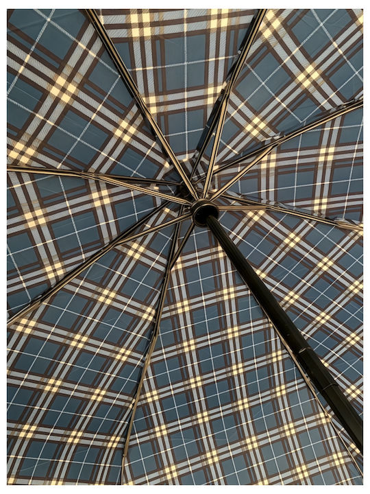 Blue Drop Rezistent la vânt Automat Umbrelă de ploaie Compact Albastru