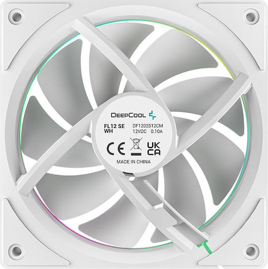Deepcool FL12 SE WH 3IN1 Case Fan 120mm (1900rpm / 50.74cfm) with ARGB Lighting and 4-Pin PWM Connection 3pcs White