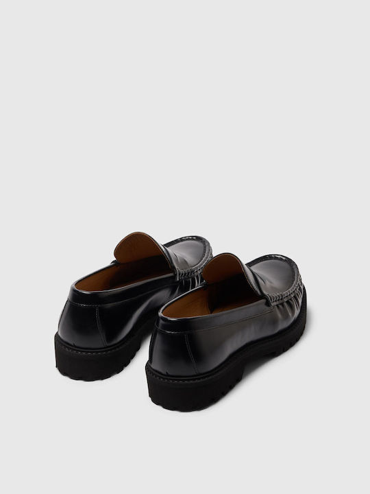 Men's Leather Loafers Black