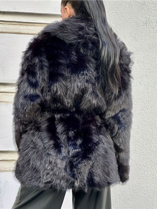 Frauen Pelz Black