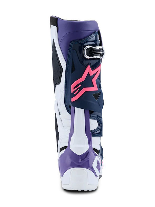 Μπότες Μηχανής Alpinestars Tech 10 Whit Violet Navy Pink