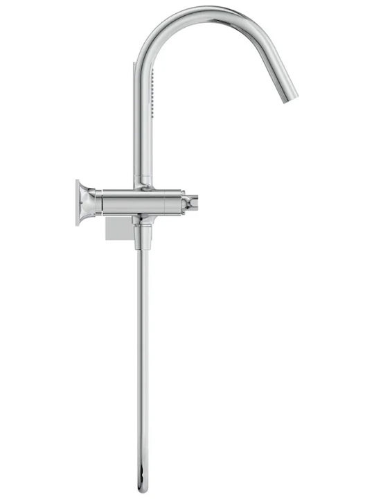 Ideal Standard Αναμεικτική Μπαταρία Μπανιέρας Ασημί