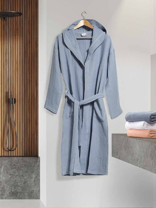 Aigaion Bathrobe with Hood Cement 220gr/m²