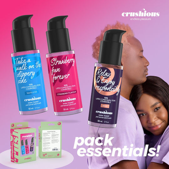 Комплект 3 Лубриканти На Водна Основа Crushious Essentials Waterbased Personal Lube Pack 3pcs