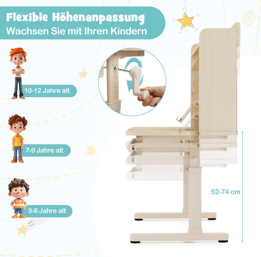 Kinder Schreibtisch Blau 100x60x135cm