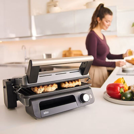 Braun Multigrill 5 Sandwichmaker Grill mit Abnehmbaren Platten 2000W Schwarz