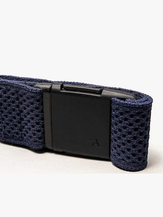 Elastic Men's Belt Knitted Webbing Belt Navy Blue