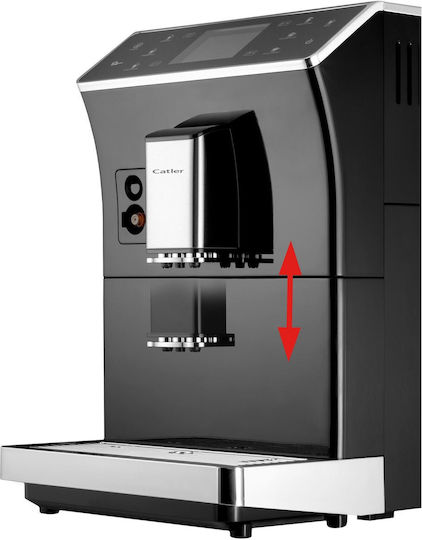Catler Ea 950 Automatic Espresso Coffee Machine 1300W Pressure 19bar for Cappuccino with Grinder Black