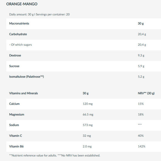 Biotech USA IsoTonic Hydrate & Energize Orange Mango 30gr