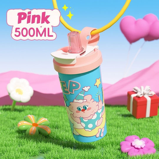 Παιδικό Παγούρι-θερμός 500ml 696222_pi Pink Blue