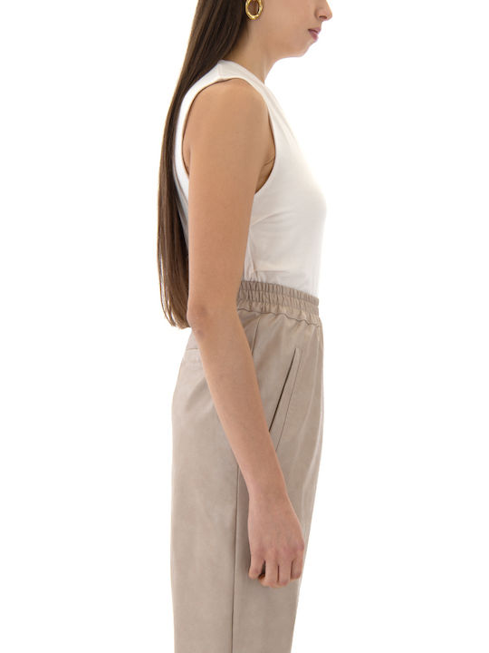 Women's Blouse Sleeveless Ecru