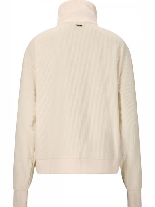 Γυναικεία Μπλούζα με Φερμουάρ Whisper White, Beige