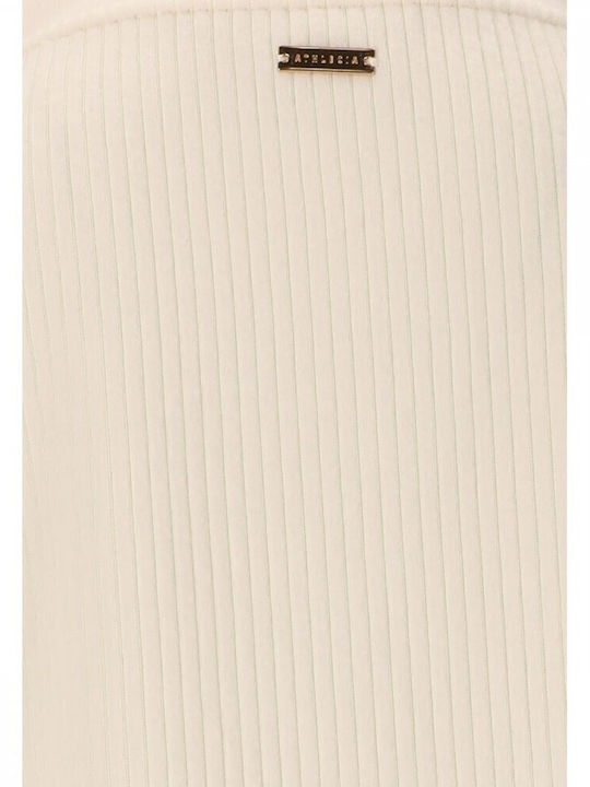 Γυναικεία Μπλούζα με Φερμουάρ Whisper White, Beige