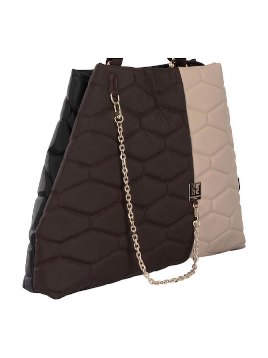 Women's Bag Shopper Shoulder Beige