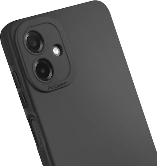 Avizar Weiche Silikonhülle Galaxy A07 Kamera Block Verstärkung Schwarz