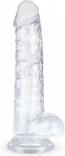 Easytoys Realistic Dildo with Balls and Suction Cup Transparent