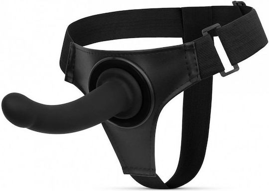Schwarzes Verstellbares Strap-On Gurtzeug mit Saugnapf Easytoys Fetish Collection 58cm