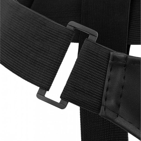 Schwarzes Verstellbares Strap-On Gurtzeug mit Saugnapf Easytoys Fetish Collection 58cm