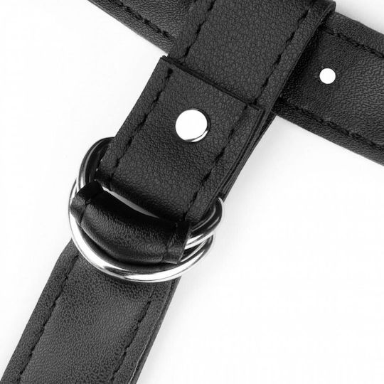 Leder Gurtzeug Schwarz Doppelter Dildotyp Silikon Easytoys Fetish Collection Doppelter Strap-Ons