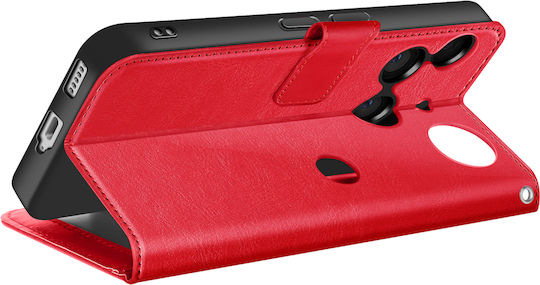 Mayaxess Wallet Case Nothing Phone 3 Wrist Strap Stand Function Red