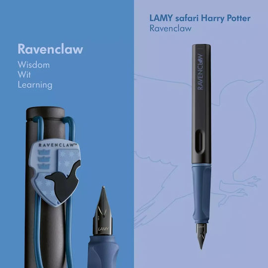 Lamy Safari Писалка Medium Синя от Inox с Синьо Мастило