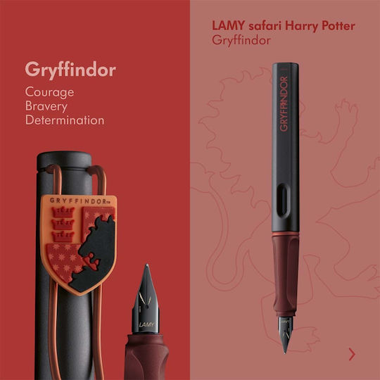 Lamy Safari Stilou Extra Fine Albastru din Plastic cu Roșu Cerneală