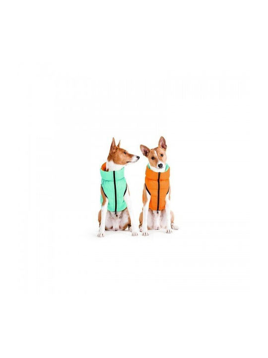 Wau Dog Waterproof Reversible Fluorescent Orange Dog Coat 30cm XSmall