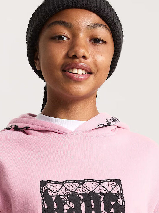 Kids Sweatshirt with Hood and Pockets Pink Dawn