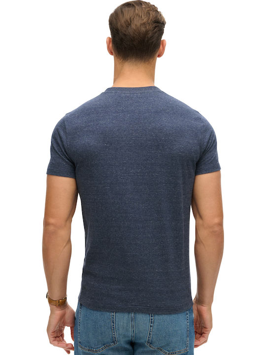 Vintage Bluse Dark Indigo Blue Marl