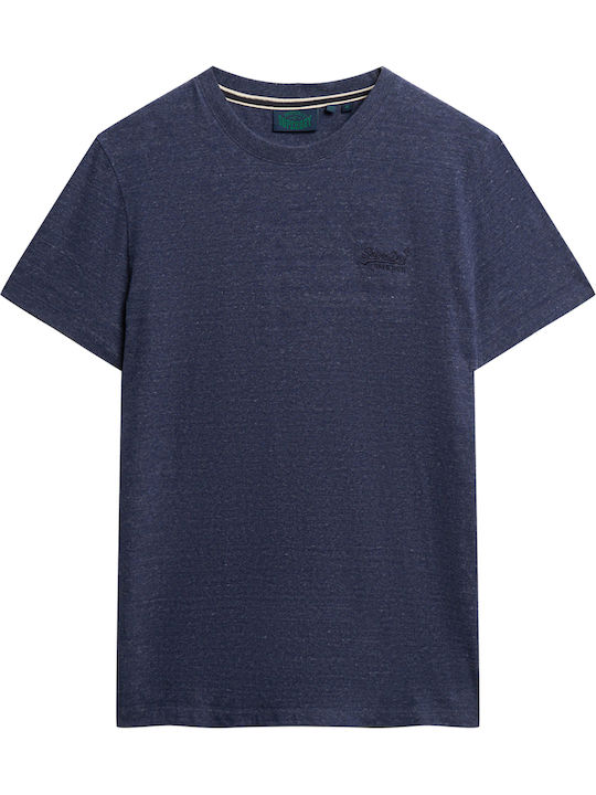 Vintage Bluse Dark Indigo Blue Marl