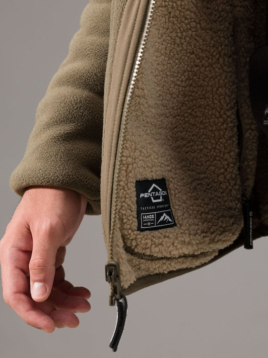 Pentagon Ianos Sherpa Jagdjacke Vlies Schwarz