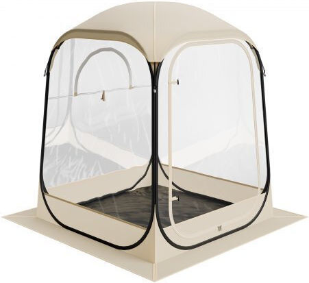 Vevor Winter Fishing Tent Pop Up Transparent for 1 Person 127x127x170cm