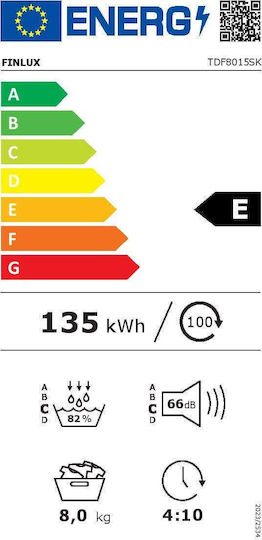 Finlux TDF10HIGH14END Tumble Dryer 8kg with Heat Pump