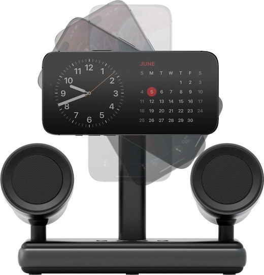 Energea Kabelloses Ladegerät Qi2 15W Gray (MagAudio Stand)