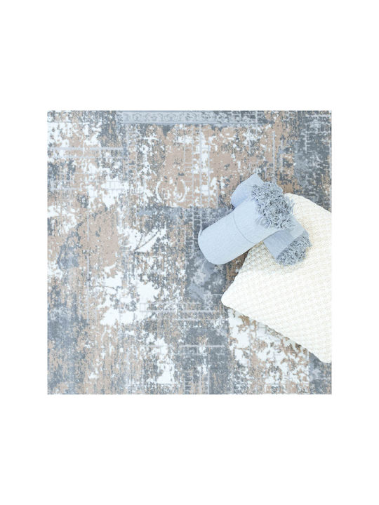 Ezzo Teppich Kamin Rechteckig Synthetisch,Polyester/Cotton/Leather Gray
