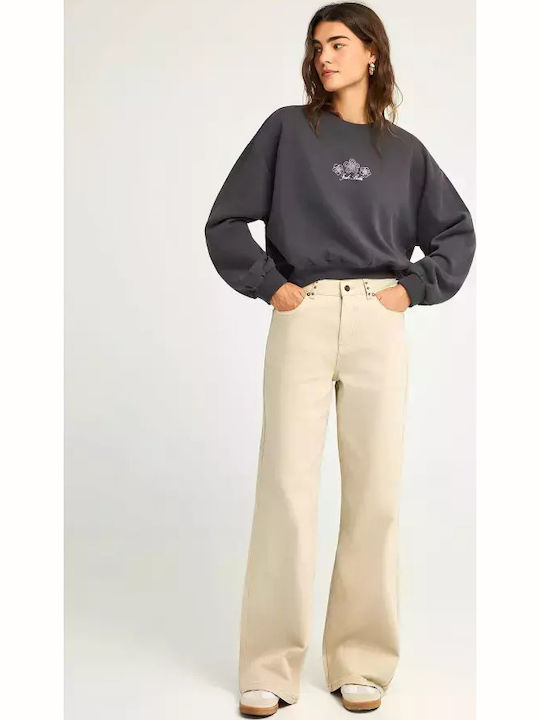 High Rise Women's Jean Pants in Regular Fit Beige