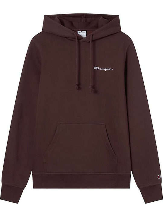 Sweatshirt Φούτερ με Κουκούλα Καφέ