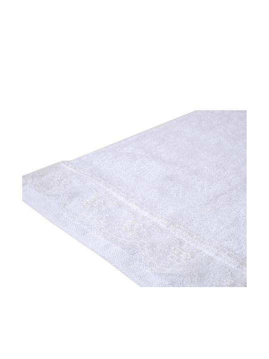 Viopros Πετσέτα Χεριών Νο15 30x50εκ. Λευκό 2τμχ Βάρους 480gr/m²