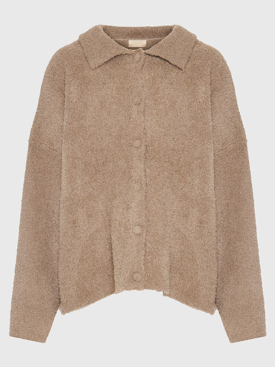 Fleece Damen Jacke in Gray Farbe