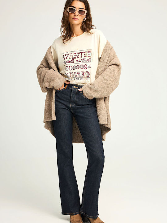 Fleece Damen Jacke in Gray Farbe