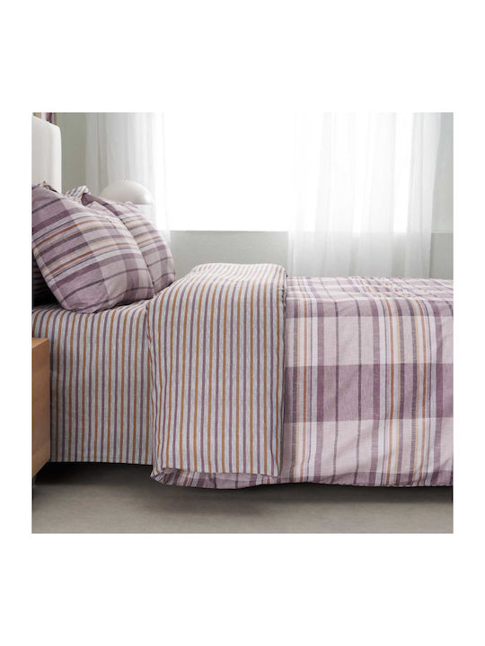 Vesta Home Bettbezug-Set Baumwolle Einzelbett mit Kissenbezug 170x240 Bristol Mωb