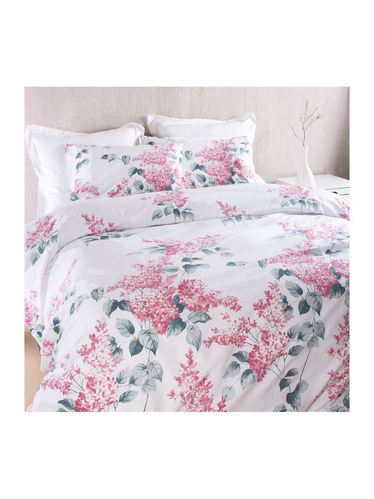 Rythmos Duvet Cover Set Cotton Single with Pillowcase 160x250 Eve Pink