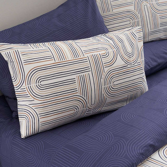 Vesta Home Lorena Baumwolle Bettbezug Set 170x240cm Einzelbett mit Kissenbezug Kaffee