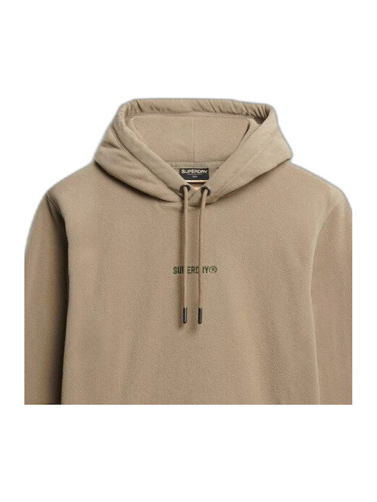 Superdry Micro Logo Beige mit Kapuze